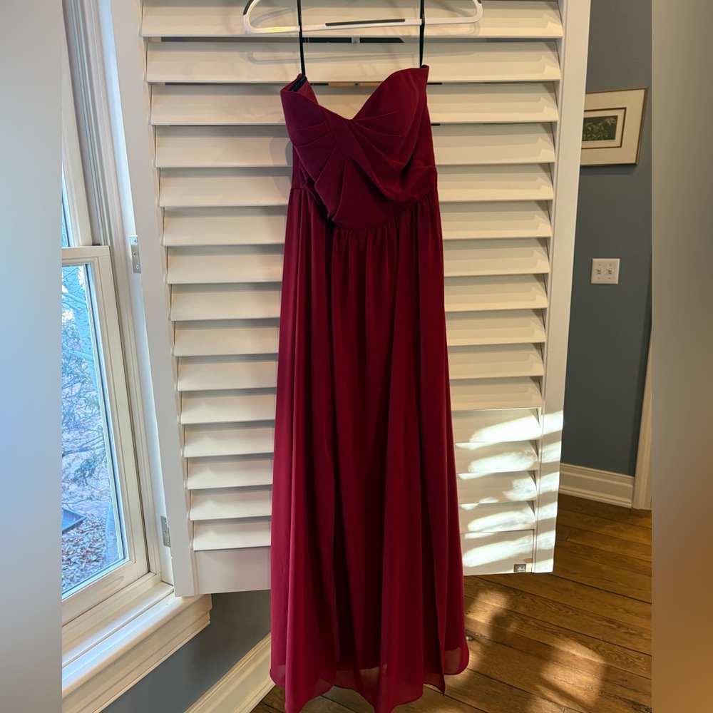 Burgundy Social Bridesmaids dress